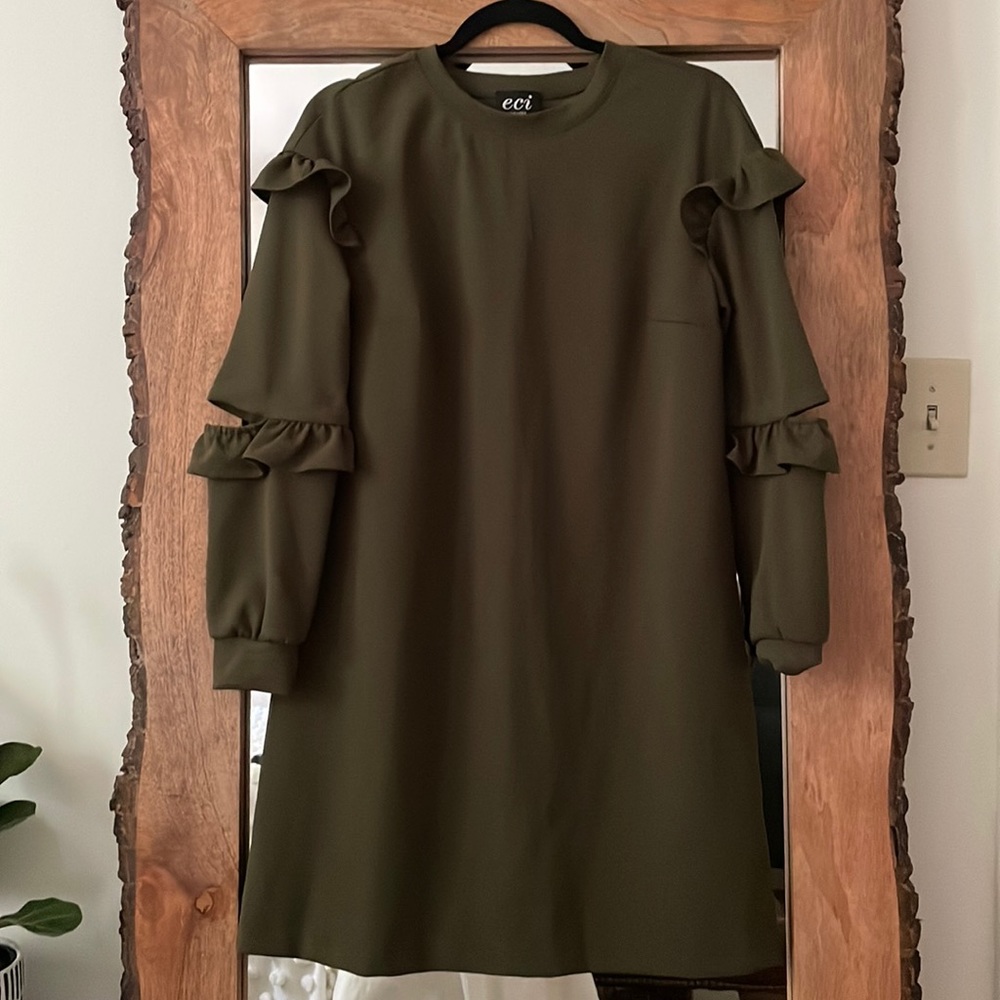ECI New York Ruffle Shift Dress- 4